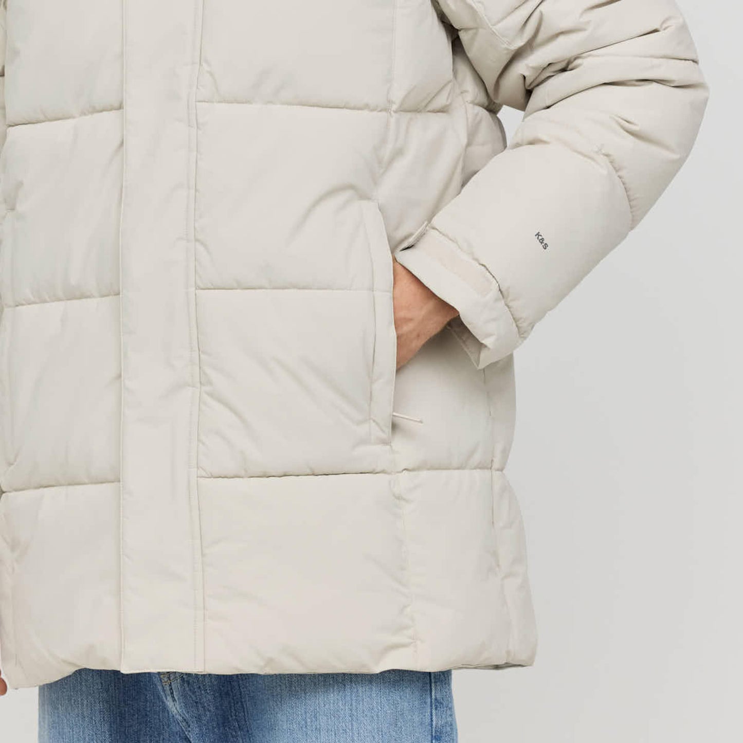 Winter Puffer Jacket Cord All Black