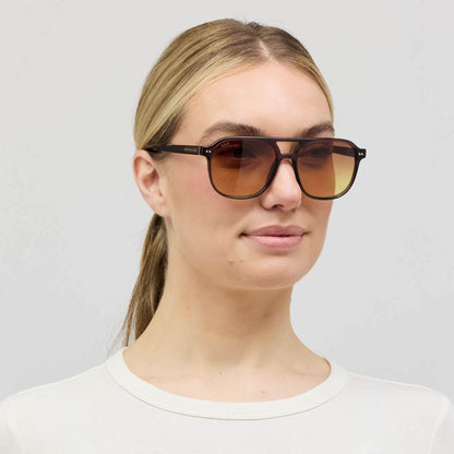 Zurich Oversize Crystal Tortoise Brown