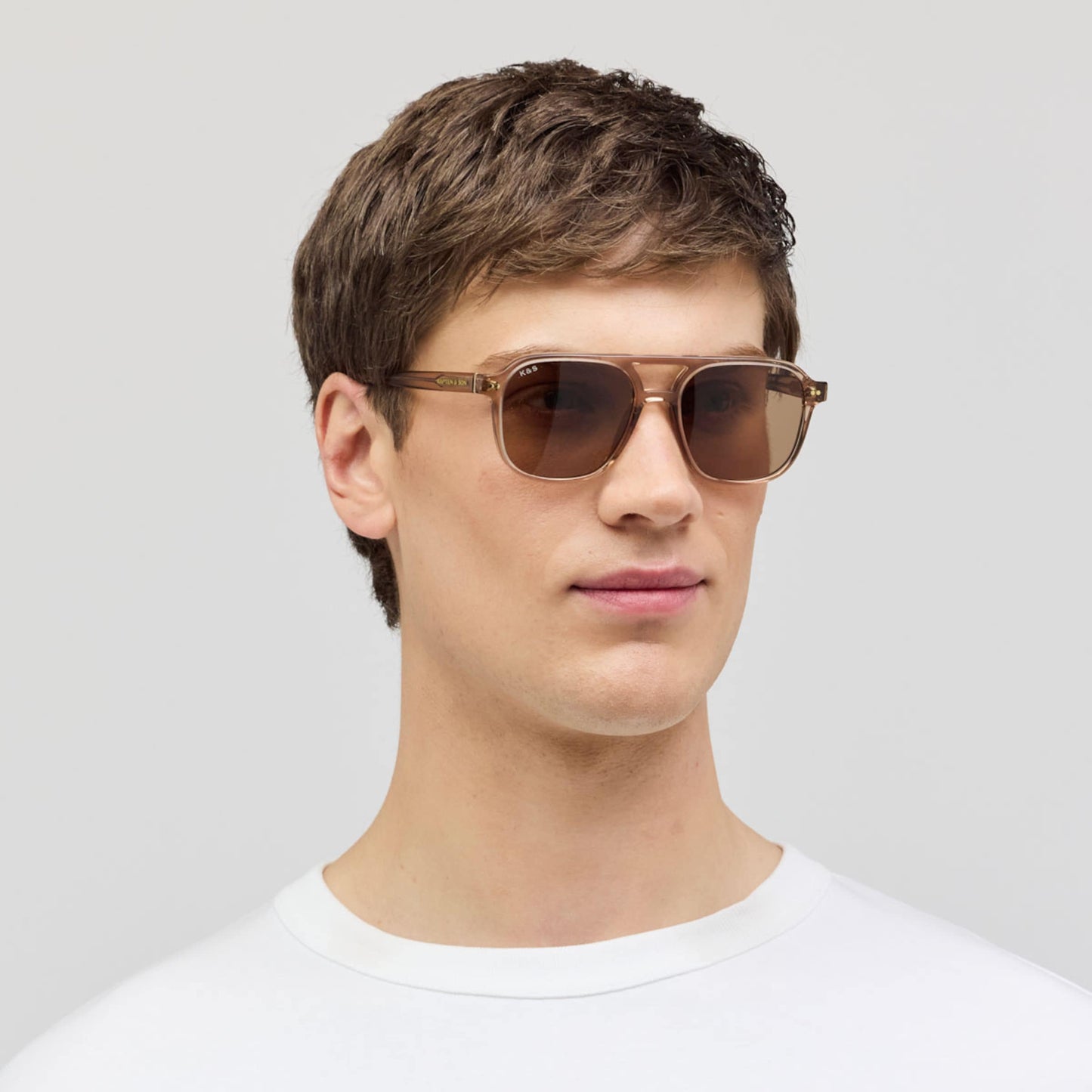 Zurich Oversize Transparent Hazel Light Brown