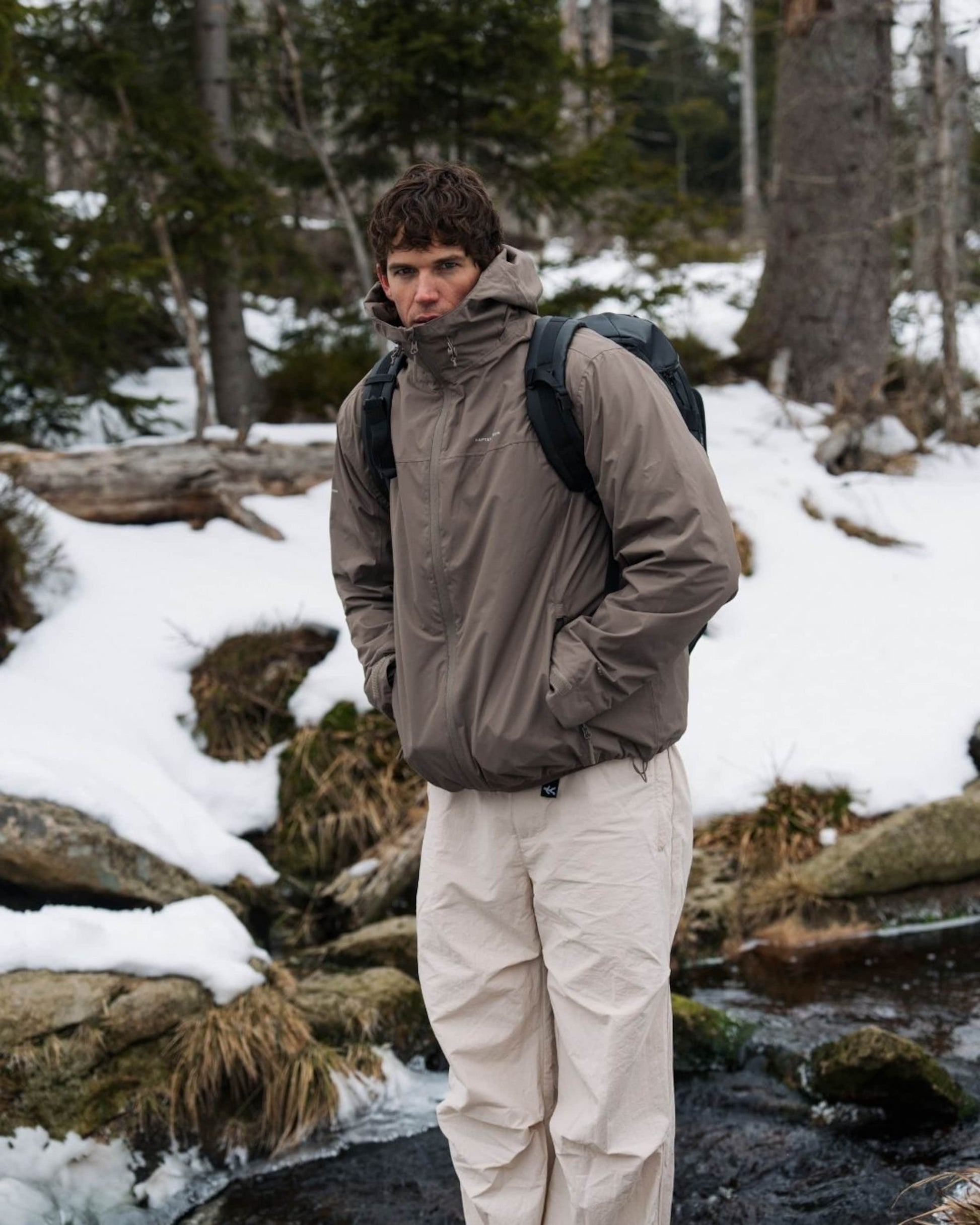 Puffer 3in1 Rain Jacket Taupe