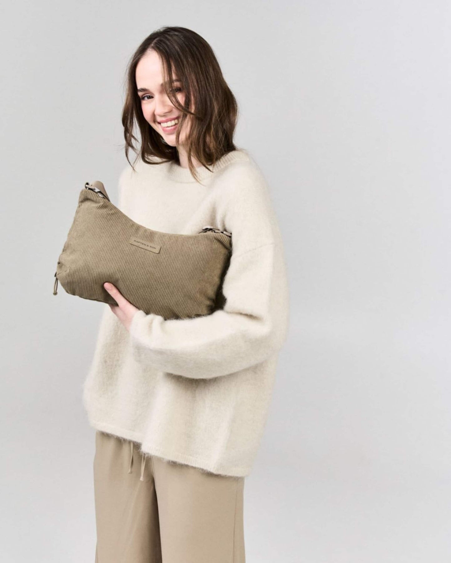Skara Small Cord Dusty Khaki