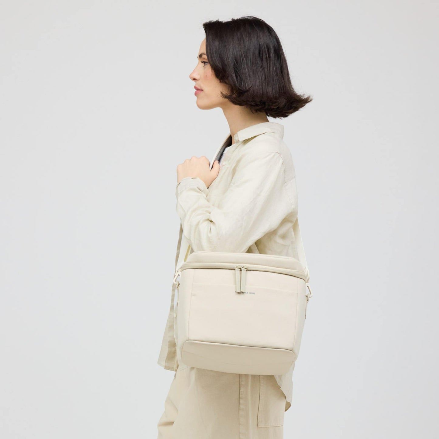 Oulu Cooling Bag Muted Rose Striped