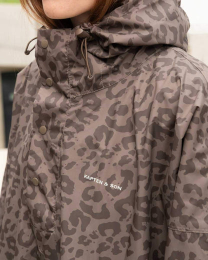 Rain Poncho Leo Dark Brown