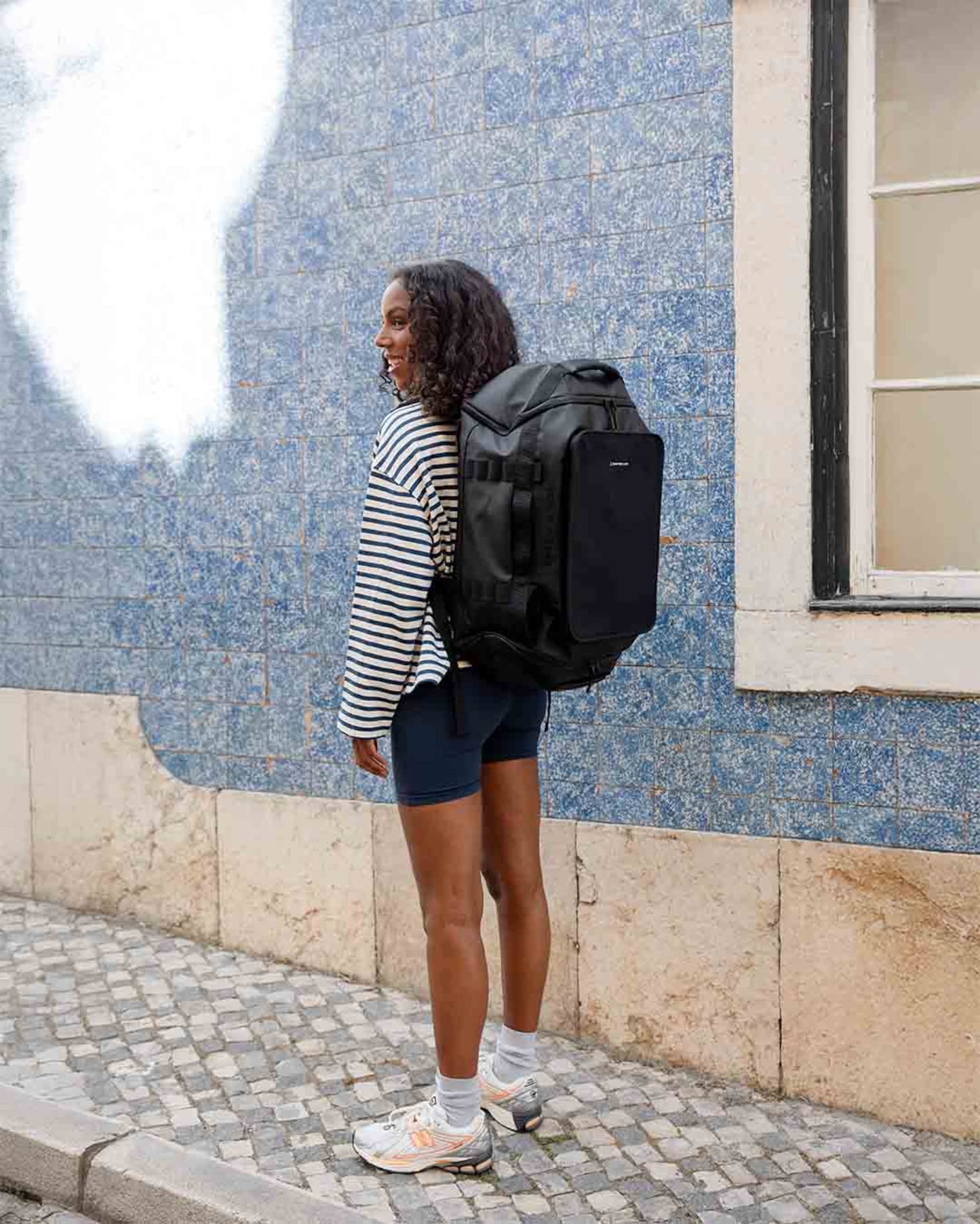 Lisbon Duffle Backpack Large All Black 