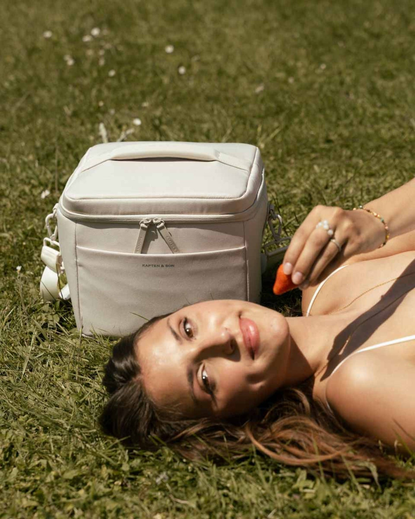 Oulu Cooling Bag Muted Rose Striped