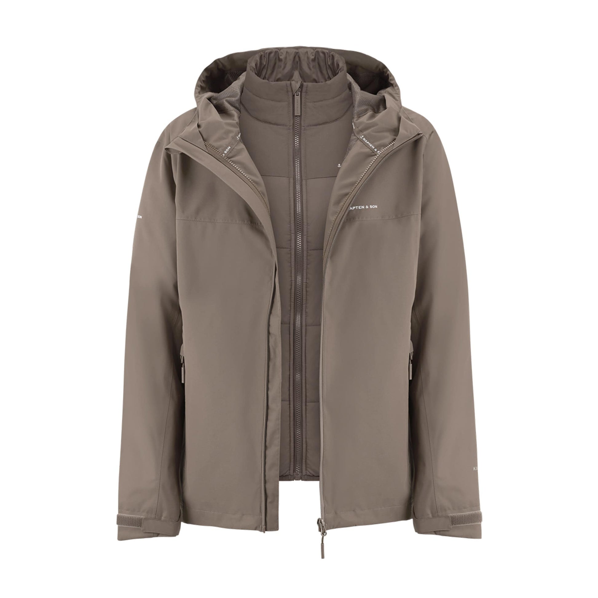 Puffer 3in1 Rain Jacket Taupe