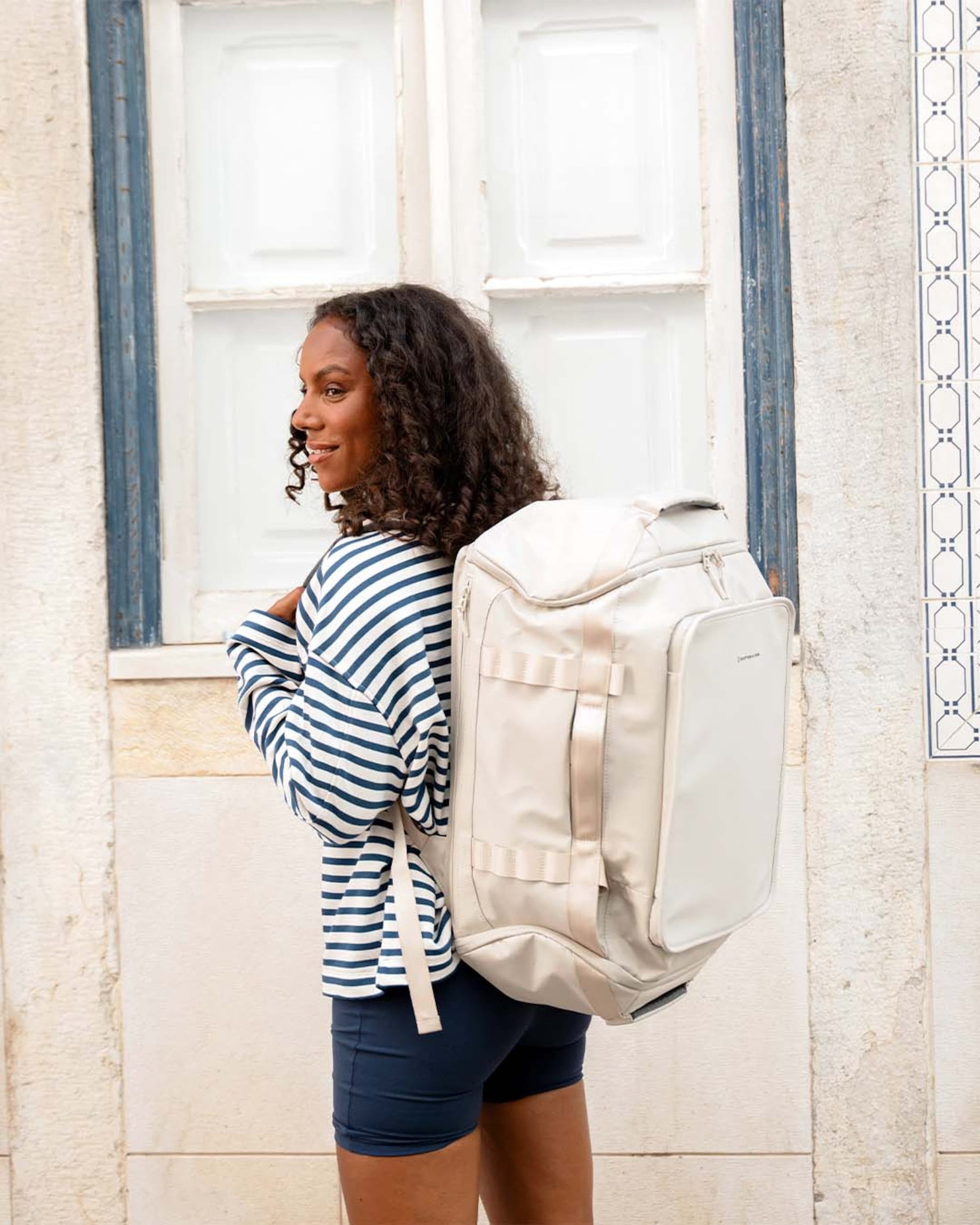 Lisbon Duffle Backpack Large Sandstone 