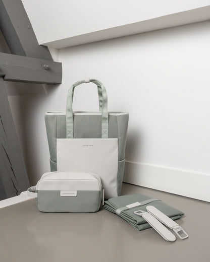 Lindby Pro Diaper Backpack Set Muted Sage