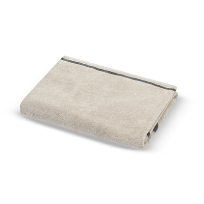 Towel Sand Black Stripe
