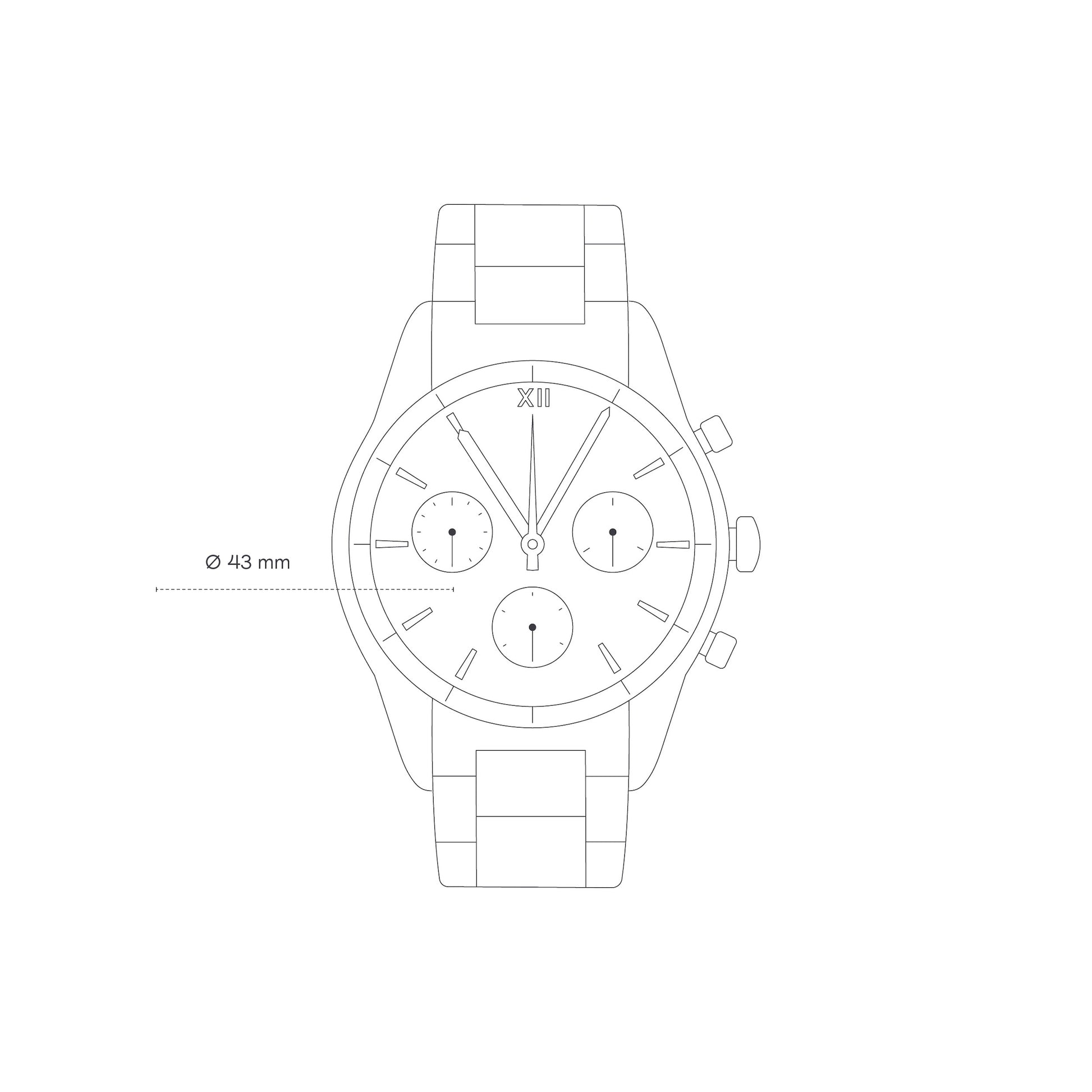 Rise Small Silver Black Steel