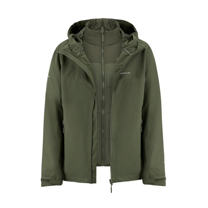 Puffer 3in1 Rain Jacket Taupe