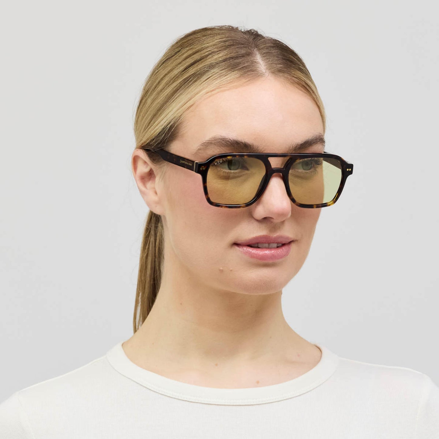 Zurich Oversize Transparent Hazel Light Brown