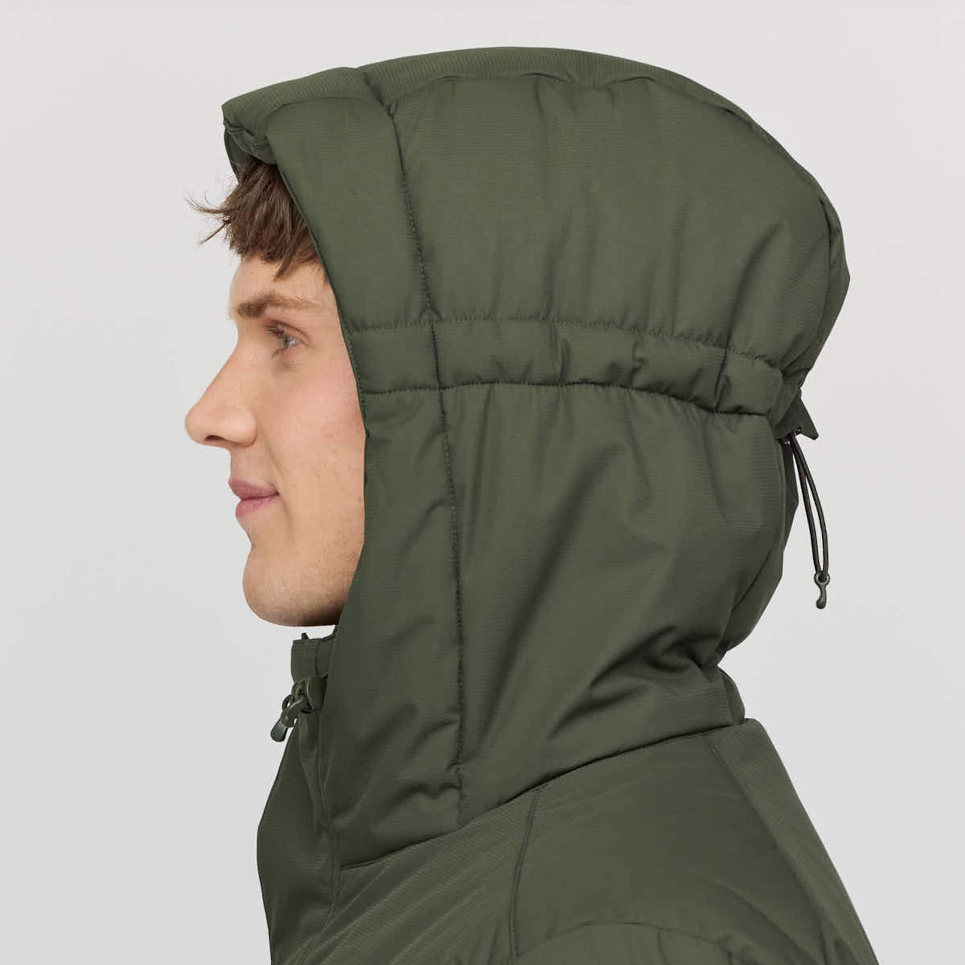 Winter Puffer Jacket Cord All Black