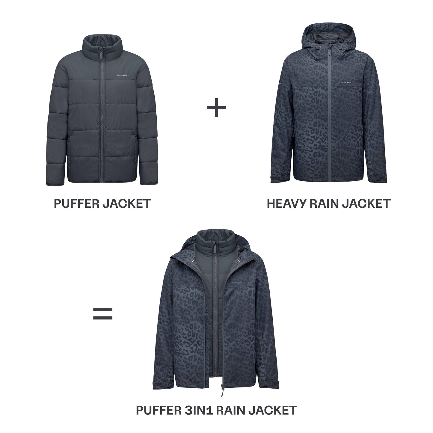 Puffer 3in1 Rain Jacket Sandstone