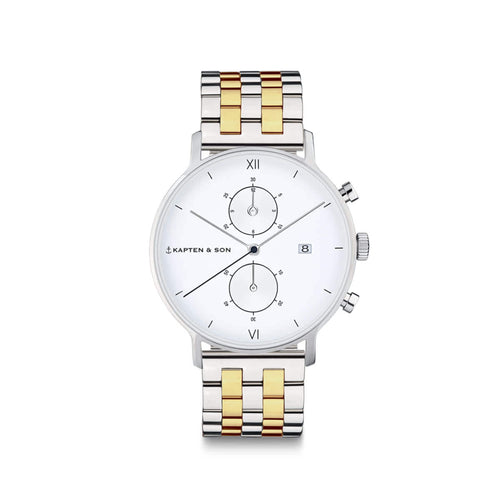 Chrono Small Silver Bicolor Steel