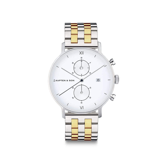 Chrono Small Silver Bicolor Steel