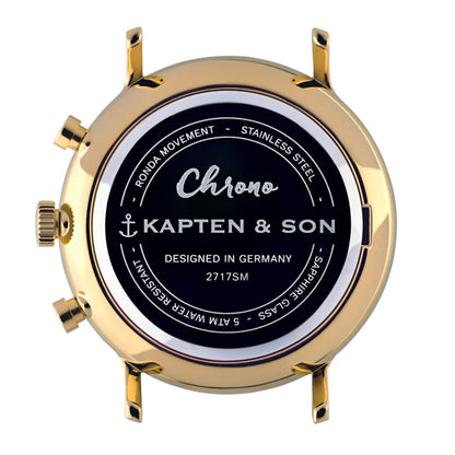 Chrono Small Gold Black Steel