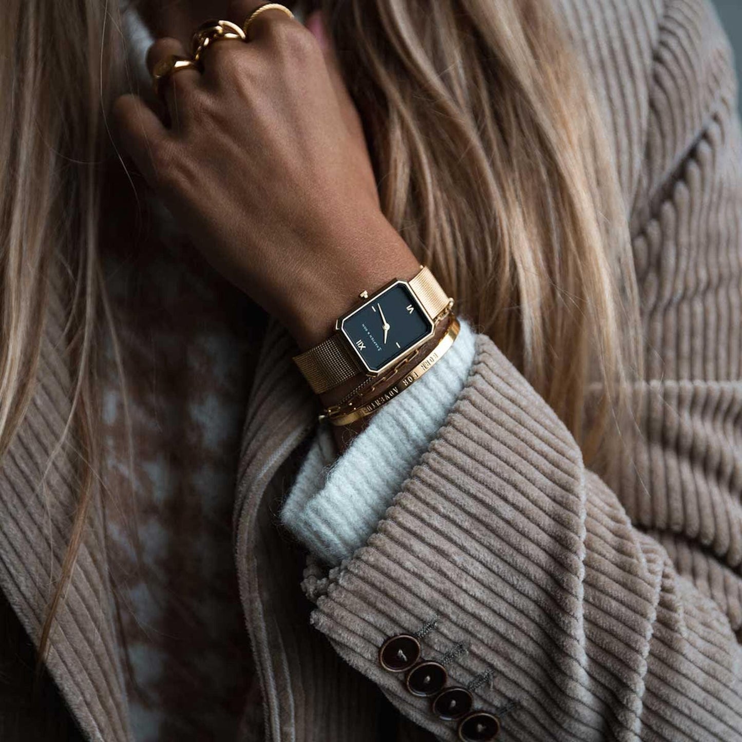 Grace Gold Green Mesh
