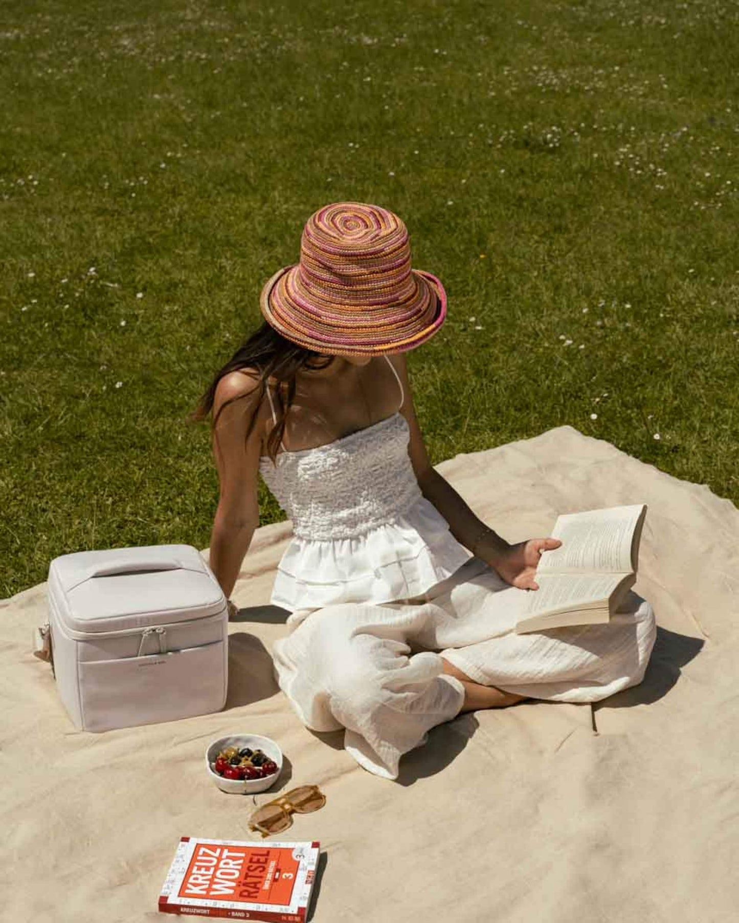 Oulu Cooling Bag Muted Rose Striped
