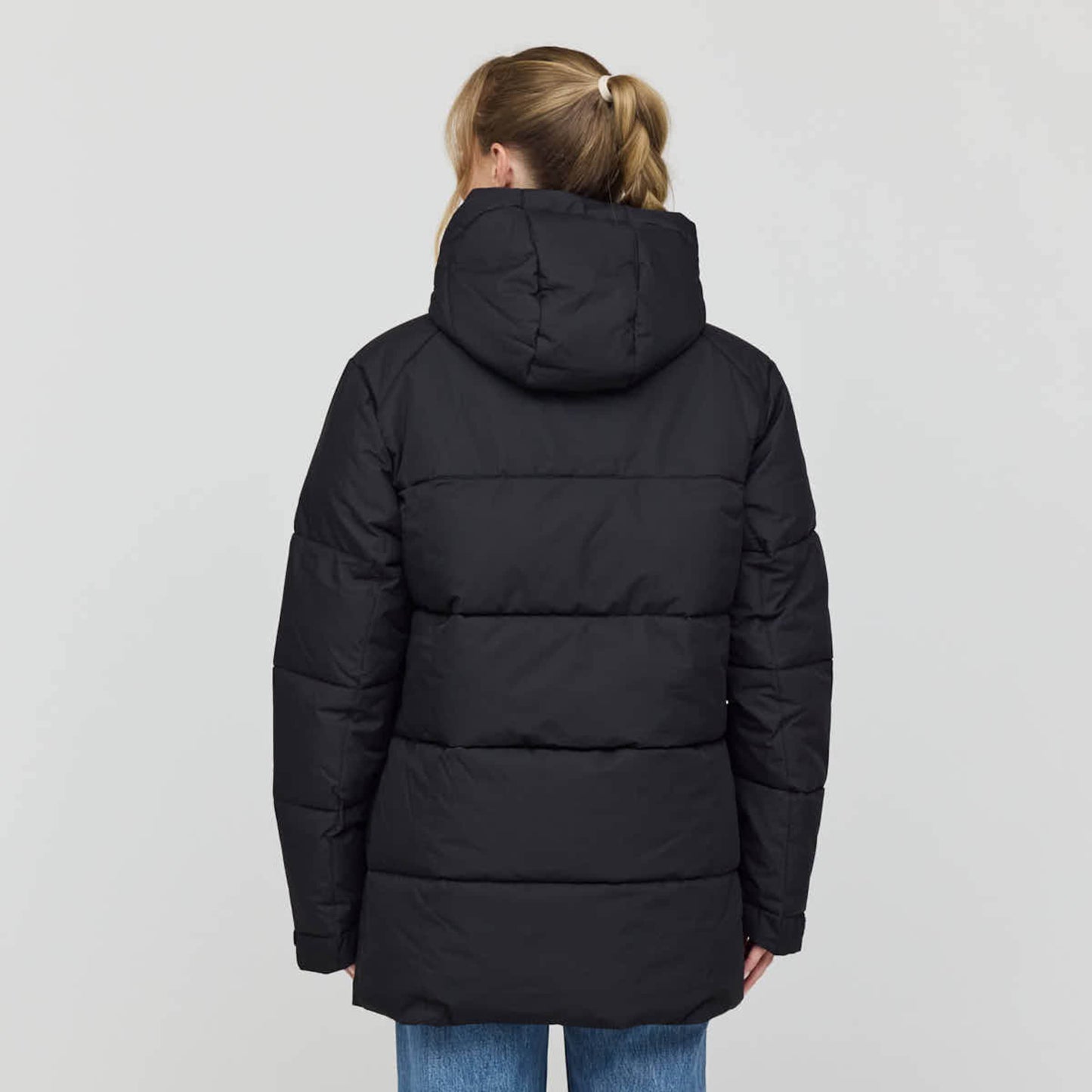 Winter Puffer Jacket Cord All Black