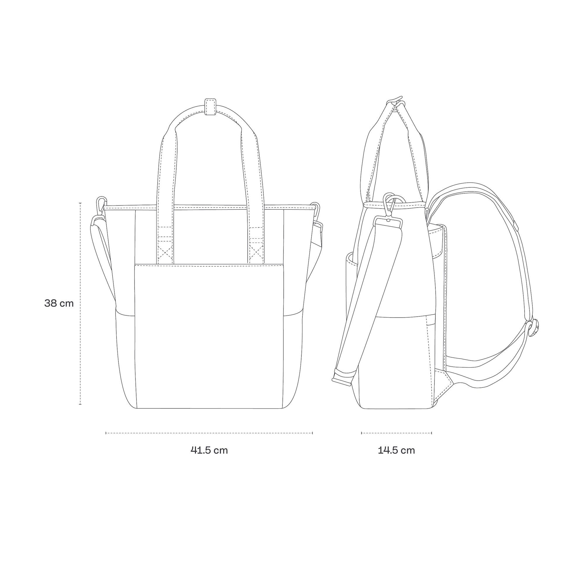 Lindby Pro Diaper Backpack Set Sandstone
