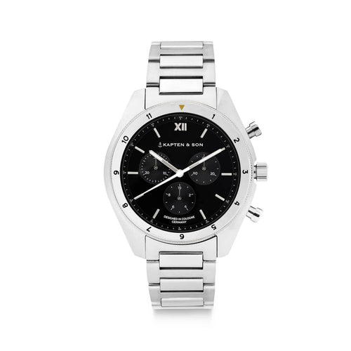 Rise Small Silver Black Steel