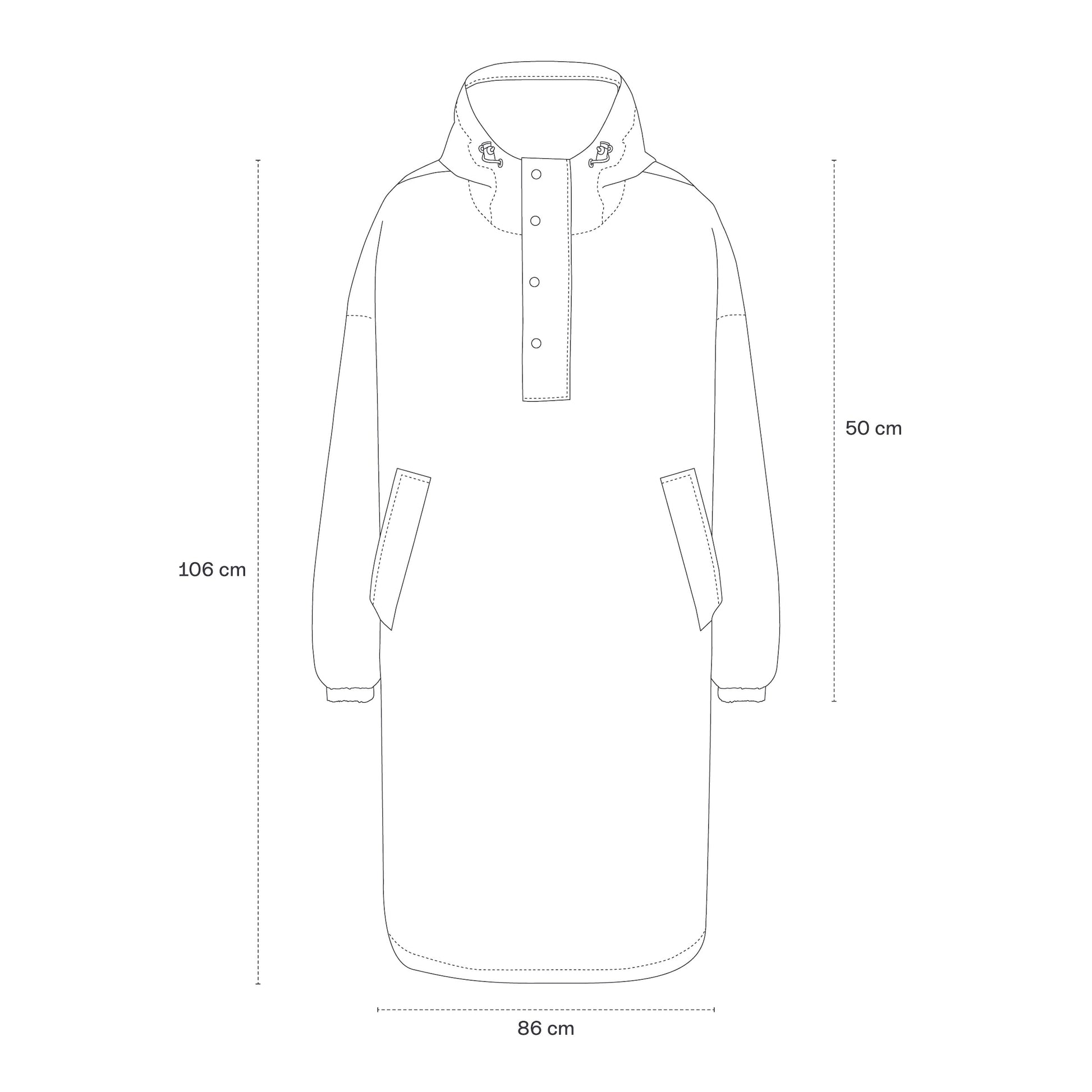 Rain Poncho Muted Rose
