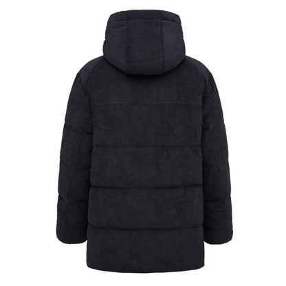 Winter Puffer Jacket Cord All Black