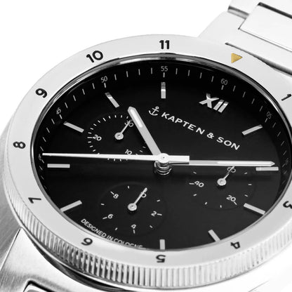 Rise Small Silver Black Steel