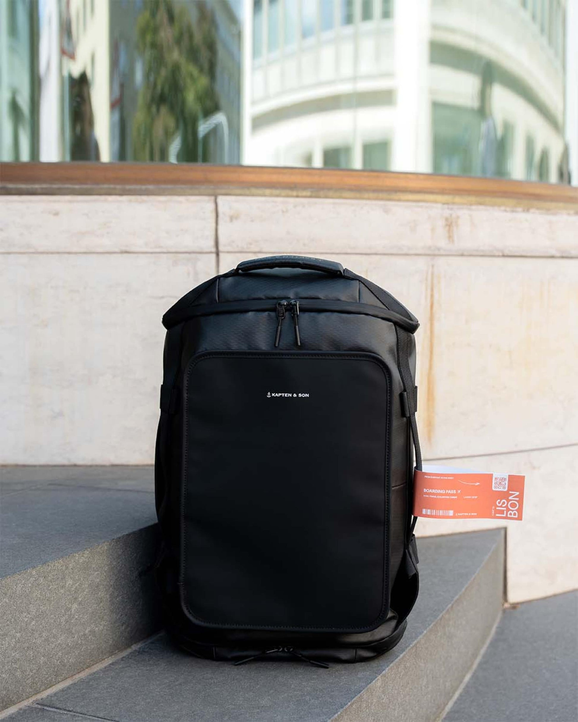 Lisbon Duffle Backpack Medium All Black
