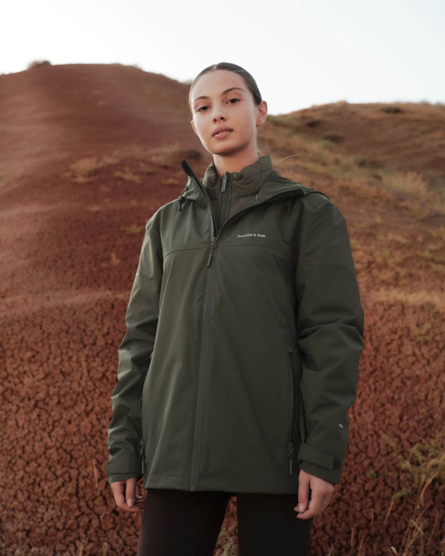 Puffer 3in1 Rain Jacket Taupe