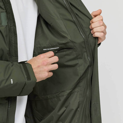 Winter Puffer Jacket Cord All Black