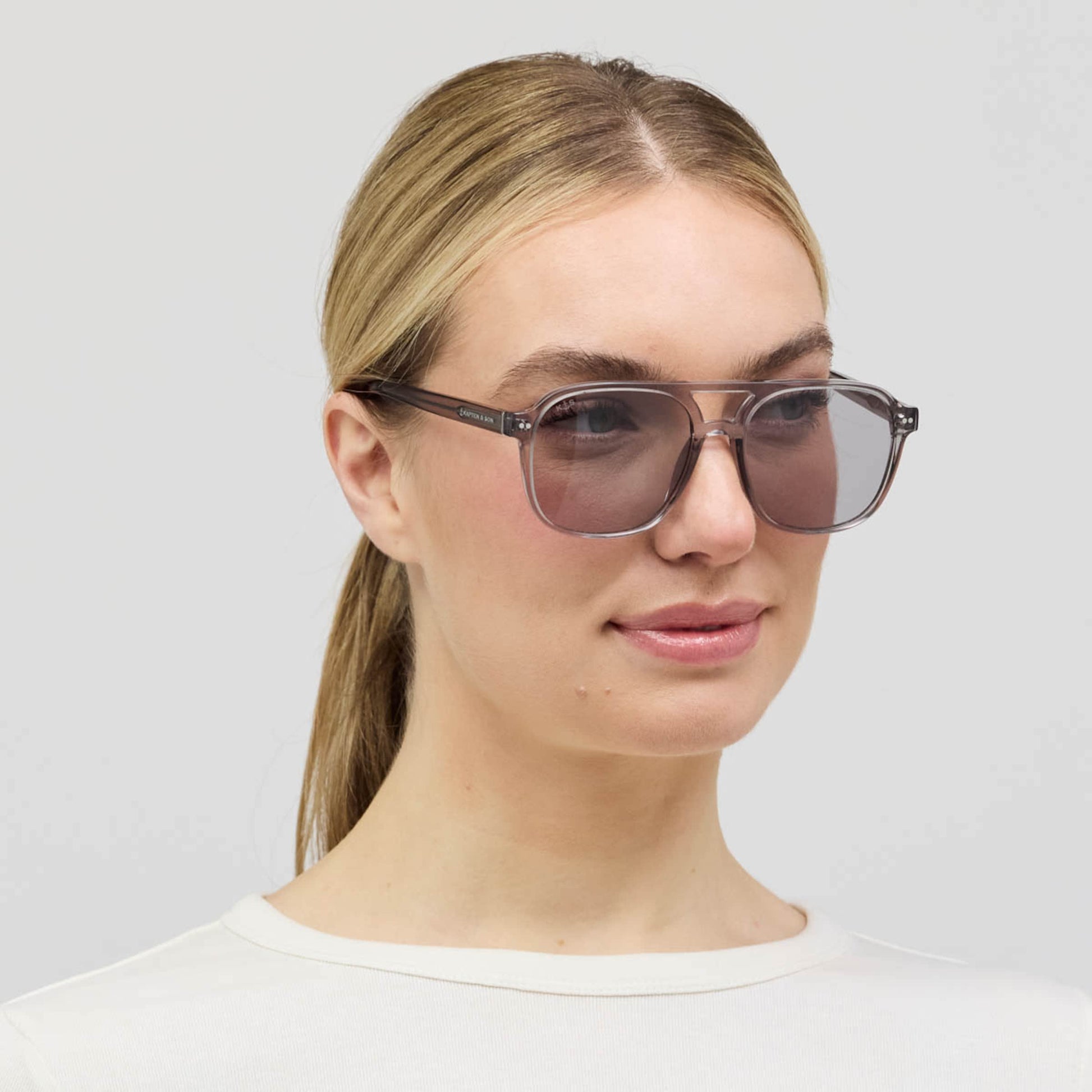 Zurich Oversize Transparent Hazel Light Brown
