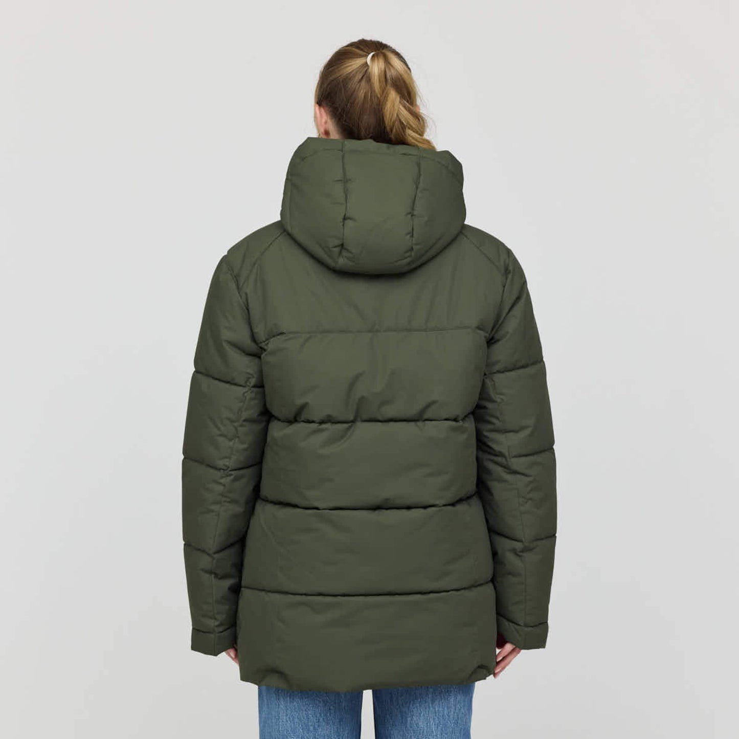 Winter Puffer Jacket Cord All Black
