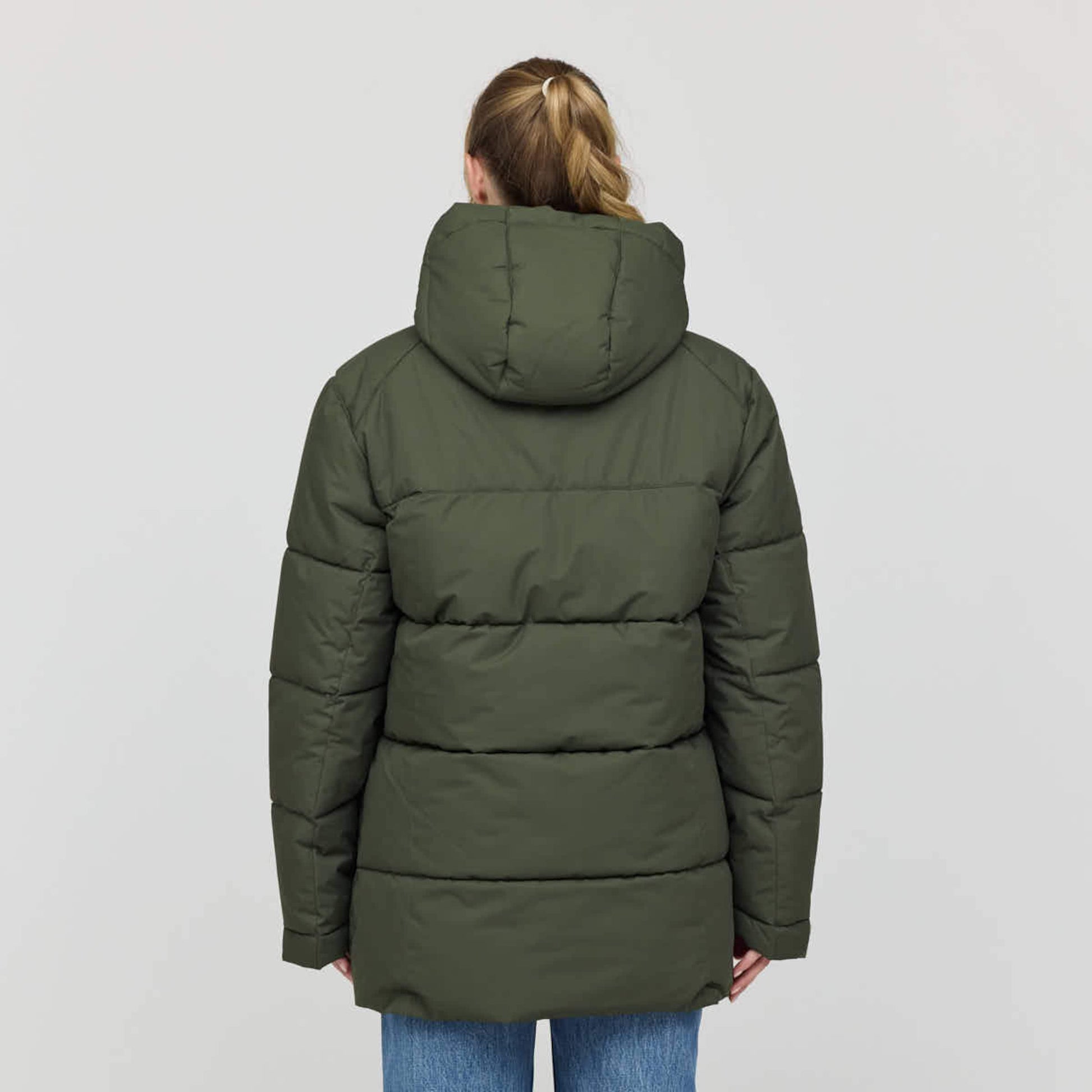 Winter Puffer Jacket Cord All Black
