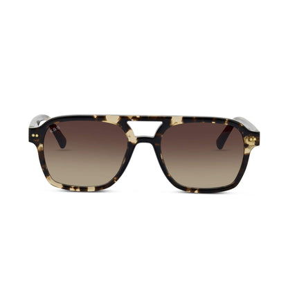 Zurich Oversize Small Crystal Tortoise Brown