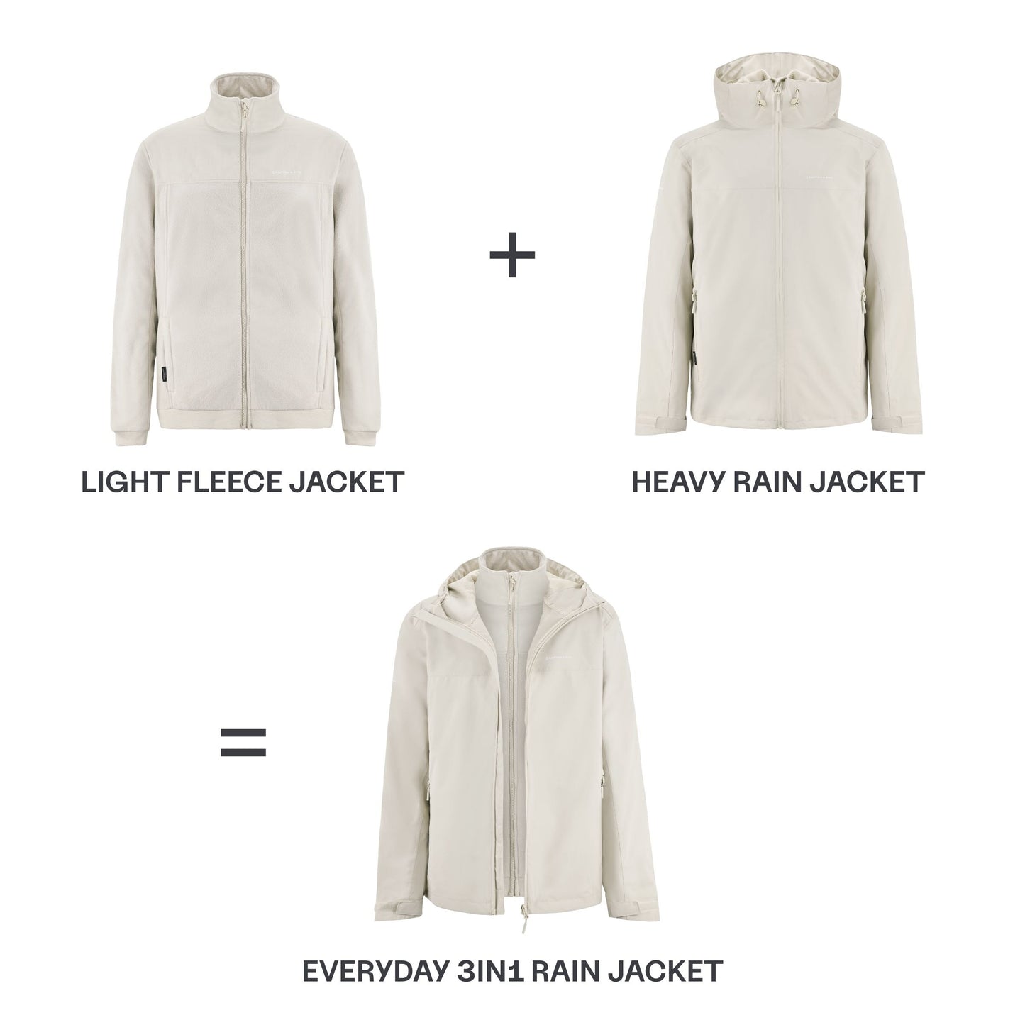 Everyday 3in1 Rain Jacket Leo Dark Brown
