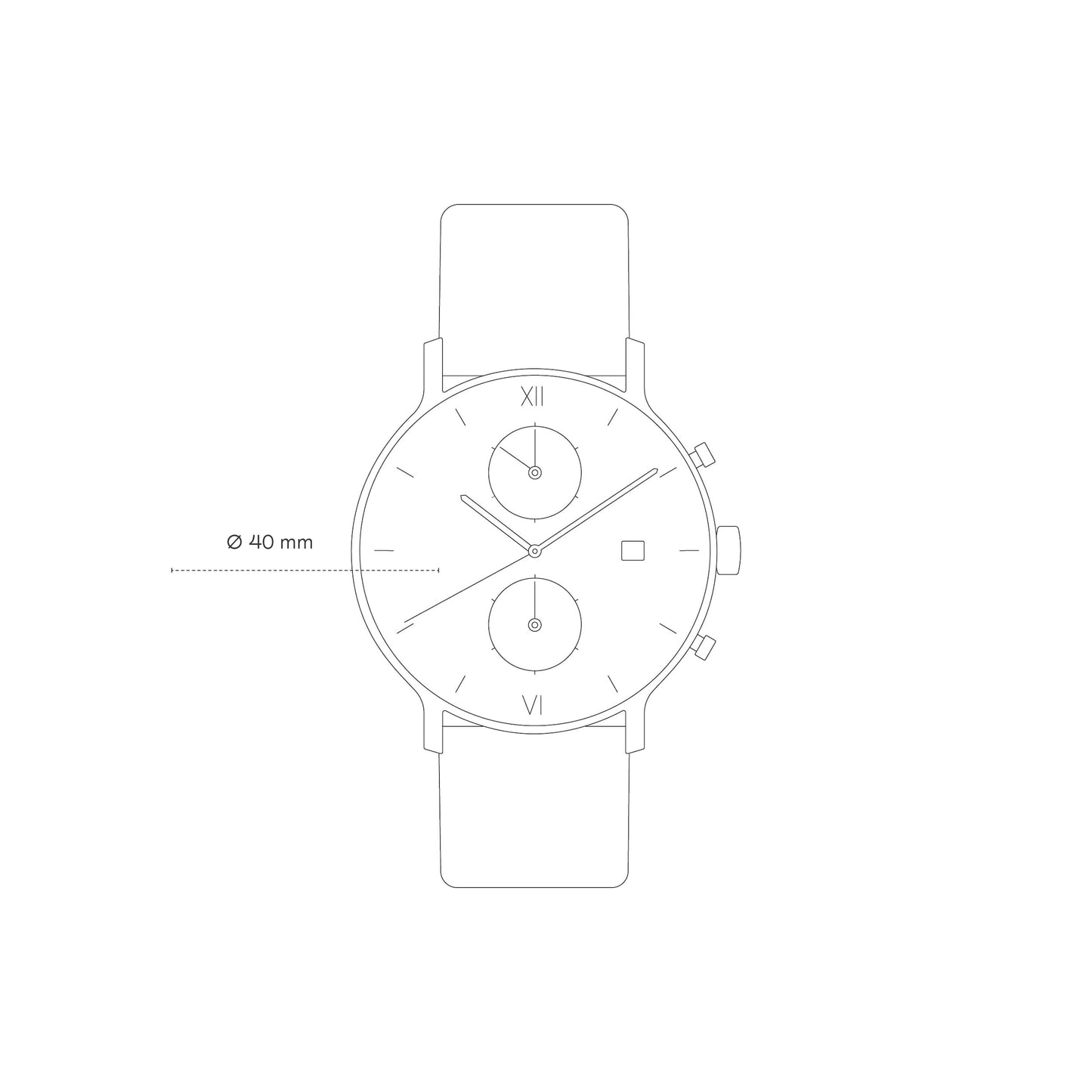 Chrono Small Silver Bicolor Steel