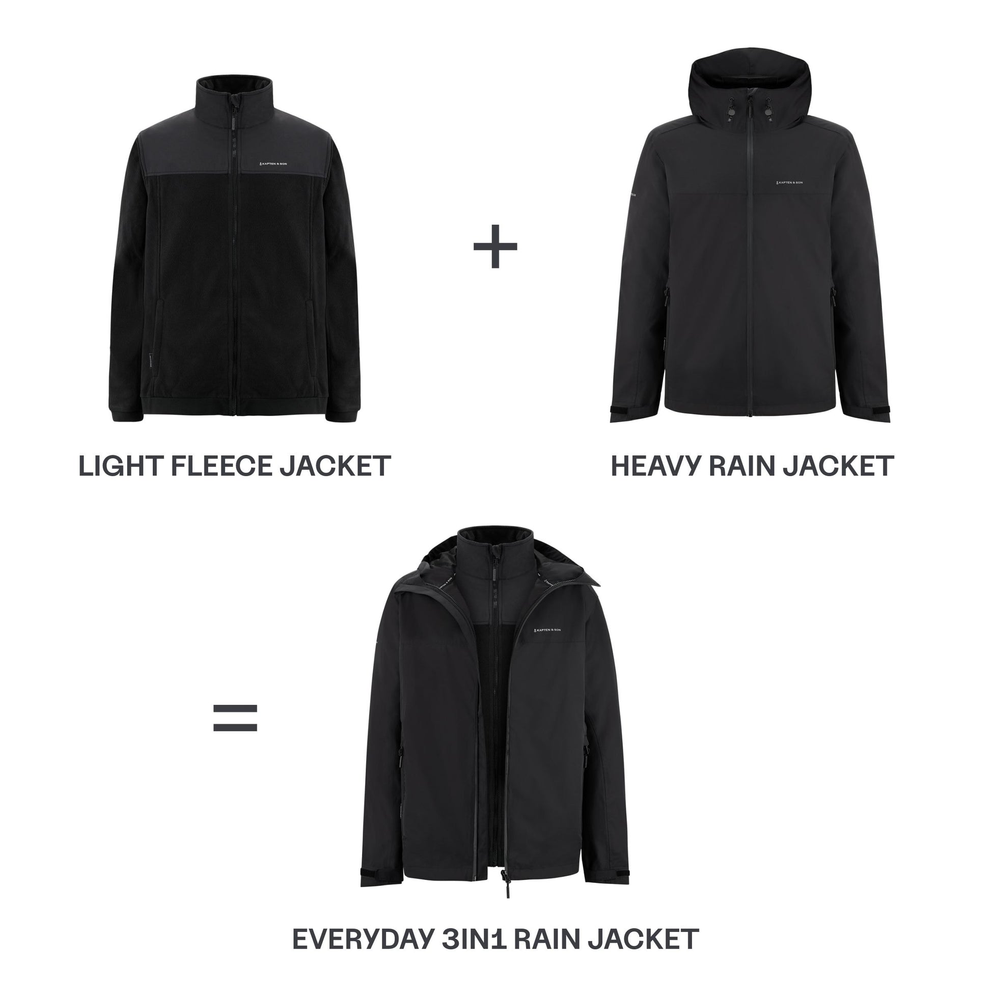 Everyday 3in1 Rain Jacket Olive