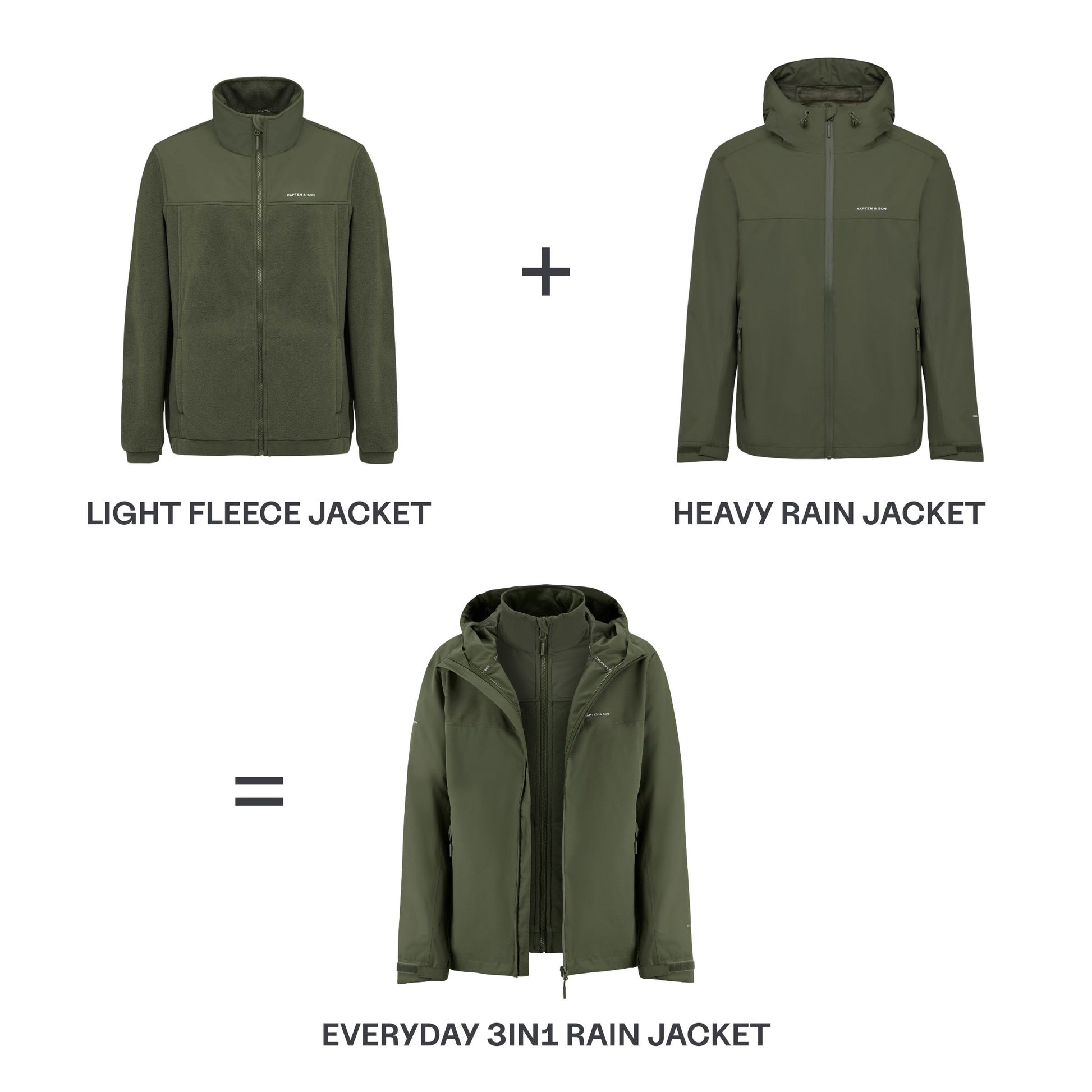 Everyday 3in1 Rain Jacket All Black