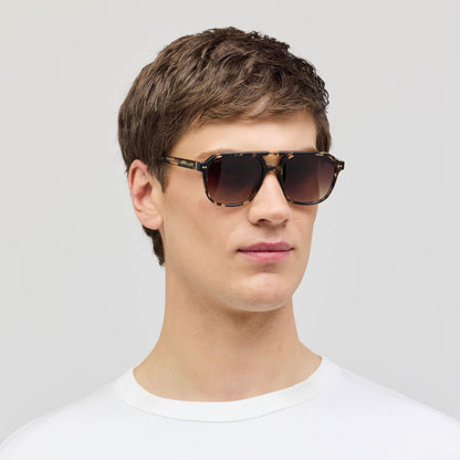 Zurich Oversize Crystal Tortoise Brown