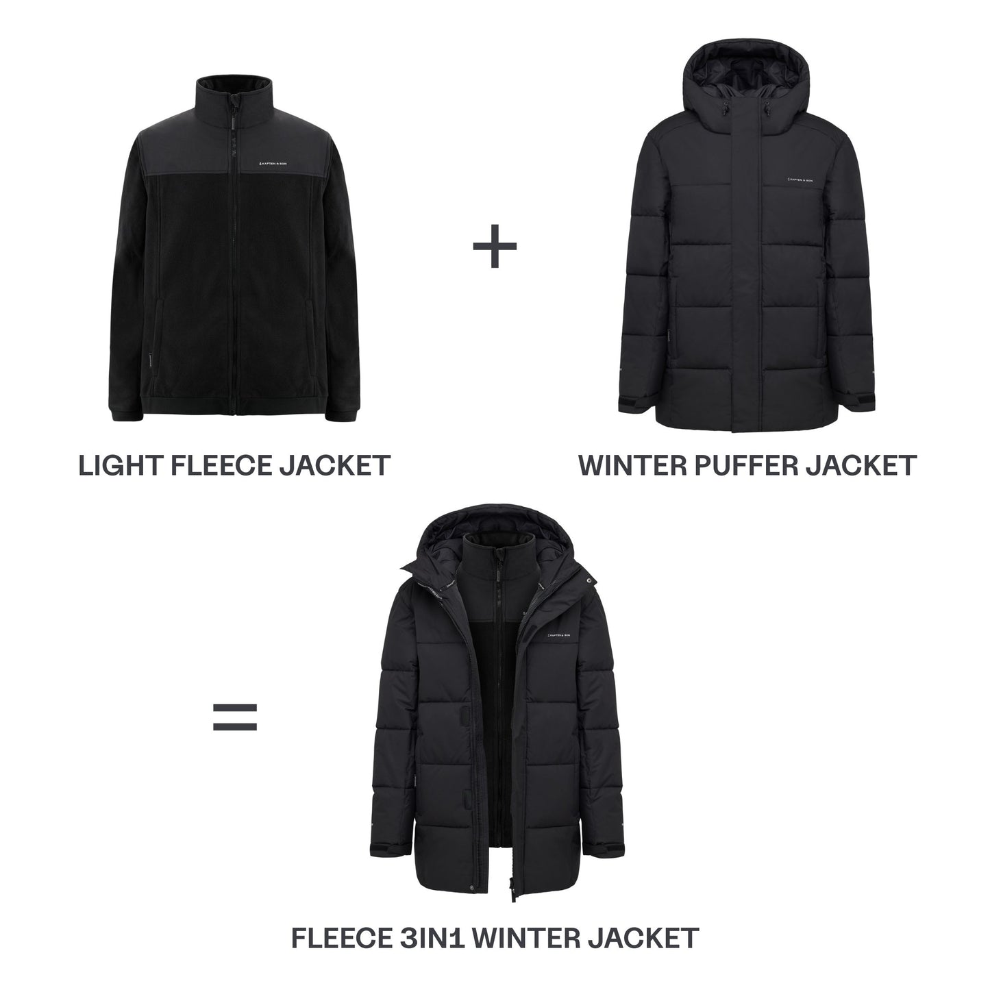 Fleece 3in1 Winter Jacket Sandstone