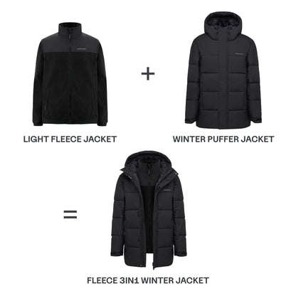 Fleece 3in1 Winter Jacket Olive
